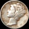 USA 1 dime Mercury 1943, OnePlus-DE2118, obverse